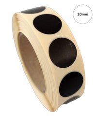 Zaklejki strzeleckie samoprzylepne do tarcz 20 mm - 1000 szt. czarne