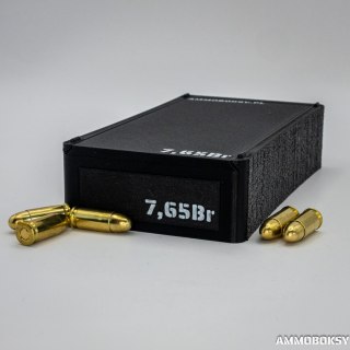 The Stack S 7,65 Browning / .32 AUTO Pudełko na amunicję na 50 szt.