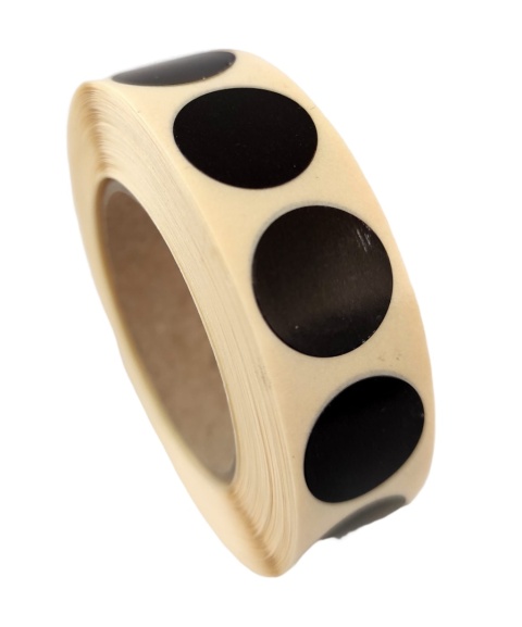 Zaklejki strzeleckie samoprzylepne do tarcz 20mm - 1000 szt. czarne