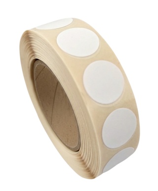 Zaklejki strzeleckie samoprzylepne do tarcz 20mm - 1000 szt. białe